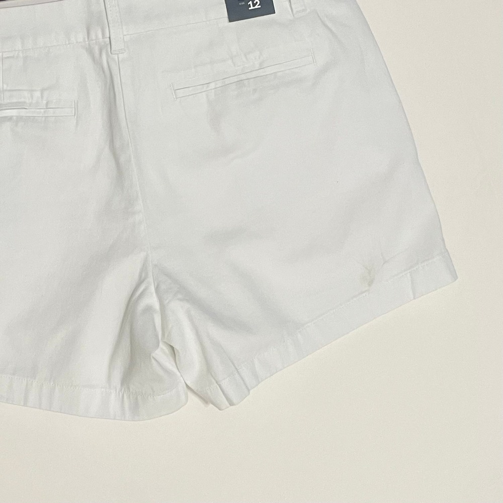 NWT!!‎ J. CREW Factory 5" Classic Chino Shorts Solid White Pockets Preppy 12 - Picture 10 of 15